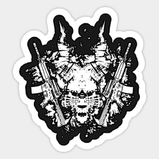 Skull and gunz Sticker